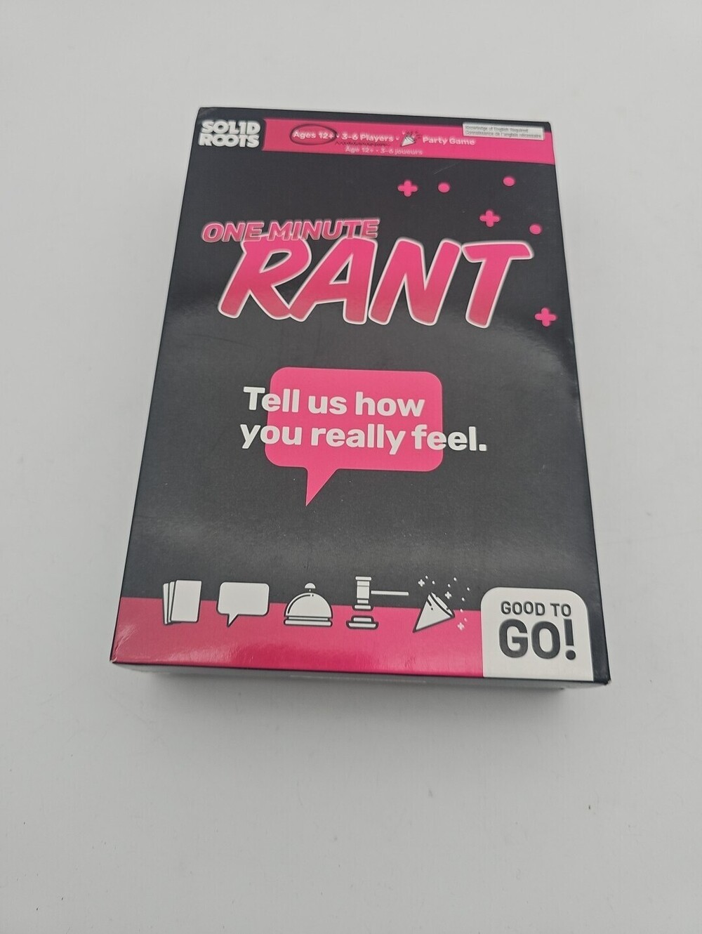 One Minute Rant Party Game Solid Roots Spin Master Complete